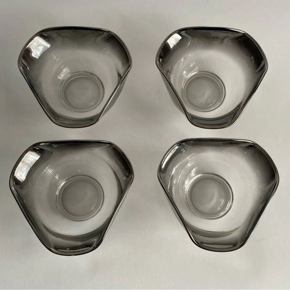 Mid Century Silver Rim Fade Serving Dish. Vintage. - Picture 7 of 7